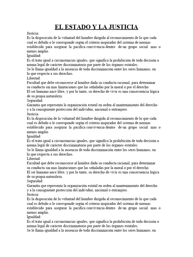 El Estado y La Justicia - UNIDAD 4 | PDF | Estado (política) | Crimen y ...