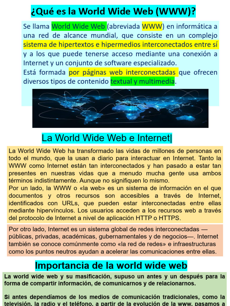 Qué es la World Wide Web (WWW) | PDF | Internet | Red mundial