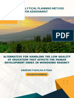 Alternative For Handling The Low Quality of Education That Affects Human Development Index in Wonosobo Regency
