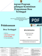 Integrasi Program Penanggulangan Kemiskinan Dan Pengentasan Desa Tertinggal Jan 2019