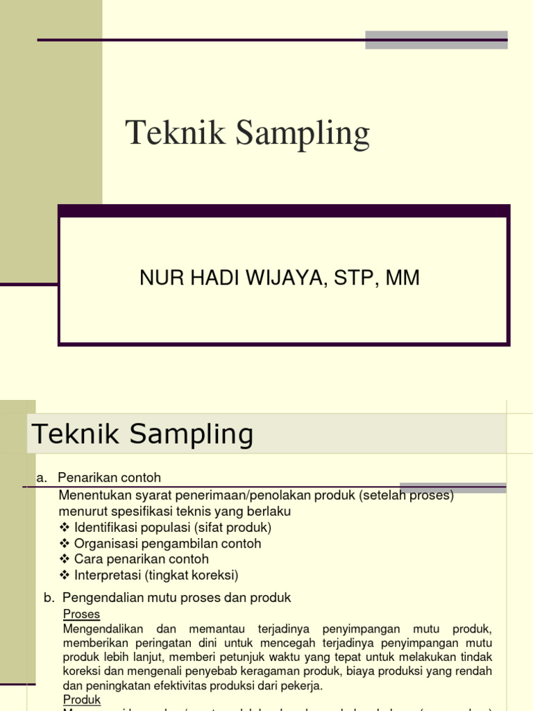 #14 Teknik Sampling | PDF | Sampling (Statistics) | Evaluation