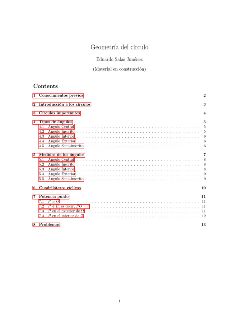 Geometría Del Círculo Pdf Triángulo Euclides