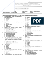 Soal Akidah Akhlak Kelas 3 PTS Gasal 2022-2023