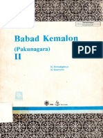 BABAD KEMALON (PAKUNAGARA) Presented To The Royal Asiatic Society of Great Brittain & Ireland by Lady Raffles. Alih Aksara Dan Bahasa