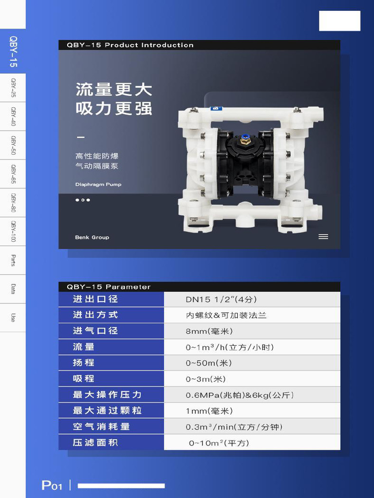 QBY Pneumatic Diaphragm Pump | PDF