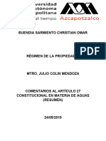 Comentarios Al Artículo 27 Constitucional en Materia de Aguas (Resumen)