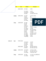 Jadwal 18-23 September .