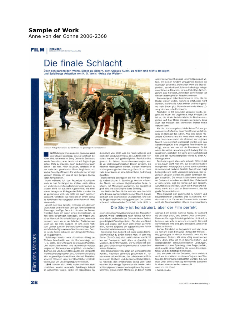 Sample of Work 2006-2368 | PDF