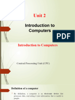 Unit 2 - Introduction To Computers
