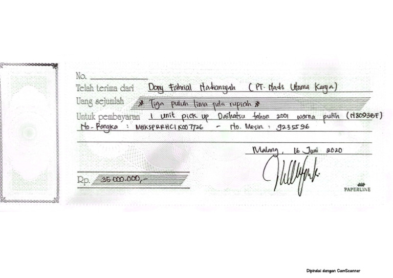2 Kwitansi Pick Up | PDF