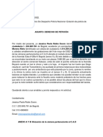 Derecho de Peticion Diego Moreno Accidente de Transito