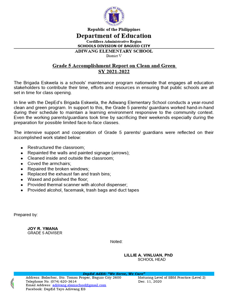 accomplishment-report-on-clean-and-green-pdf