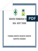 Register Penimbangan Balita Desa Seuot Tunong: Puskesmas Indrapuri Kecamatan Indrapuri Kabupaten Aceh Besar