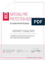 NSC NFPA Certificate