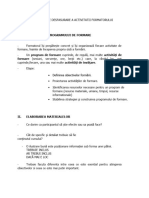 Planul de Desfasurare A Activitatii Formatorului - Practica Examen