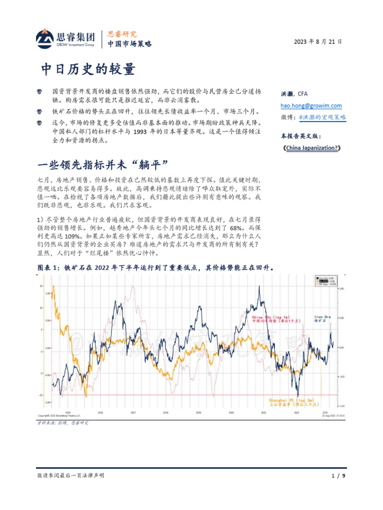 洪灏中日历史的较量20230820 | PDF