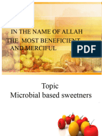Microbial Based Sweeteners
