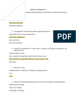 Joining Technologies For Metals - Solution of Assignment 1