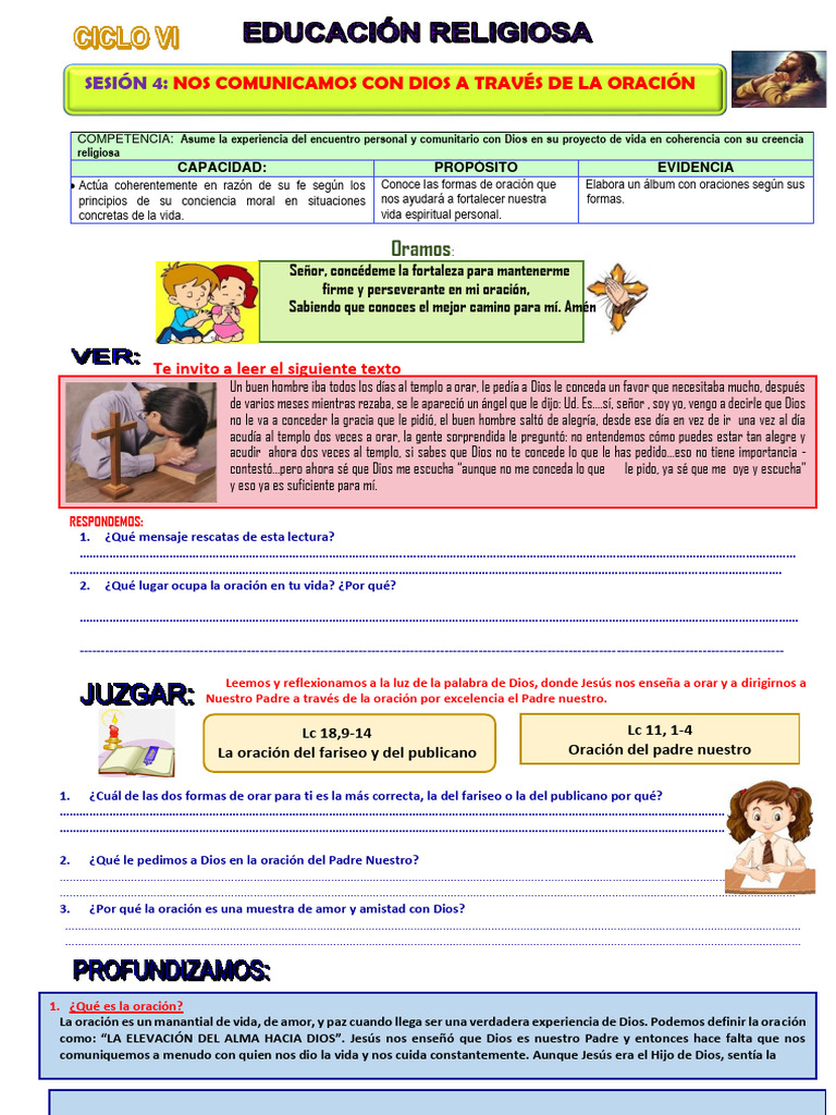 La Oración: Encuentro y Comunión con Dios | PDF | Oración | orador del ...