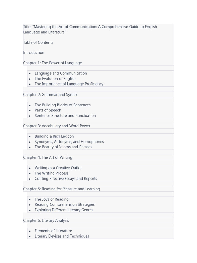A Comprehensive Guide To English | PDF | English Language | Communication