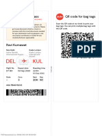 E-Boarding Pass QR Code For Bag Tags