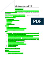 Operációs Rendszerek 7.B: Processzek Közti Kommunikáció (IPC)