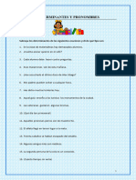 Determinantes y Pronombres Ejercicios de Gramatica 40061