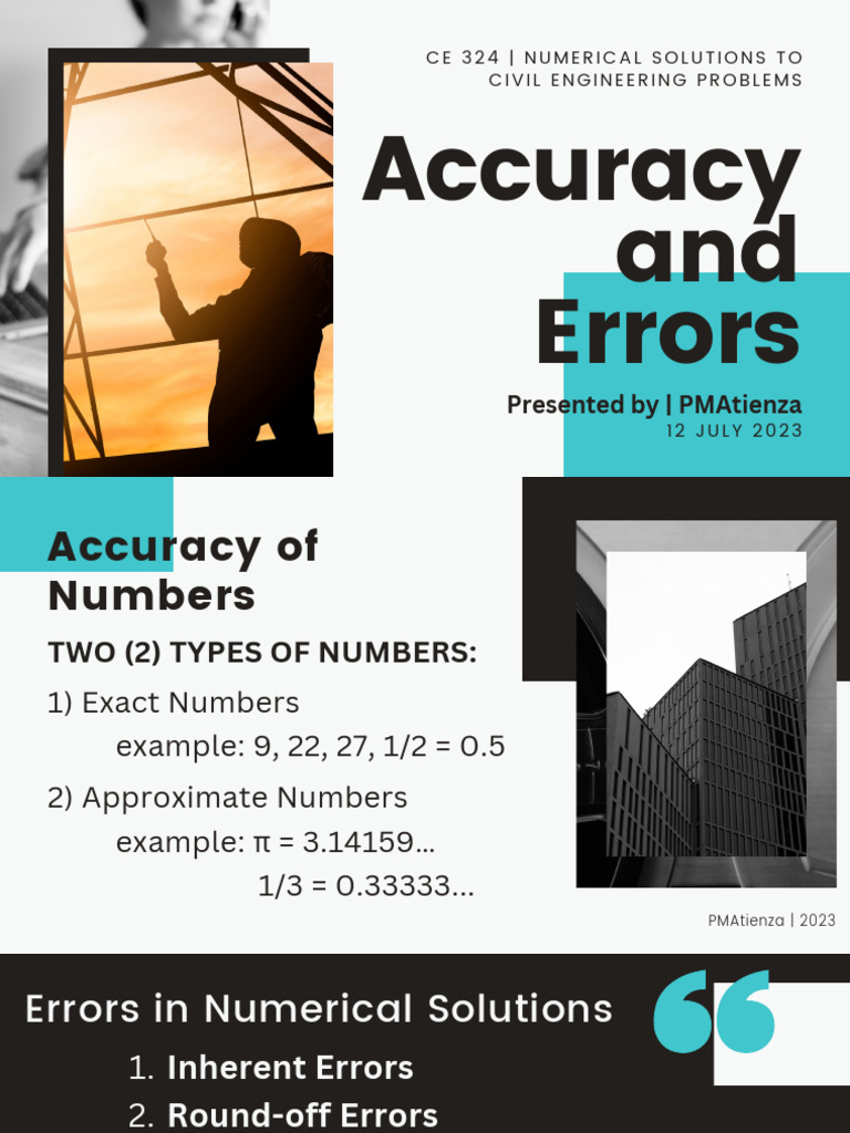 Types of Errors in Numerical Methods | PDF | Numerical Analysis ...