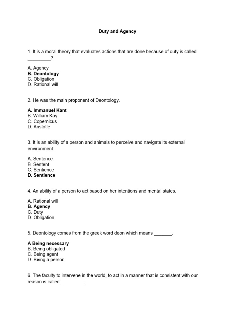 Chapter 6 Lesson 2 Duty And Agency Pdf