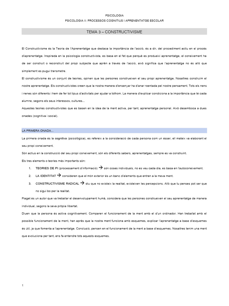 Psicologia Tema 3 Pdf