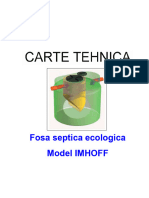 Fosa septica ecologica Model IMHOFF