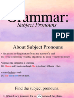 Subject Pronouns