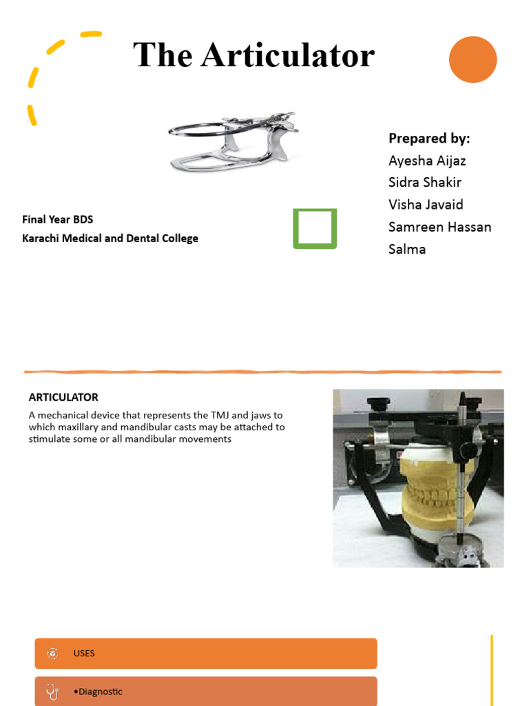 The Articulator PDF Human Anatomy Dentistry Branches