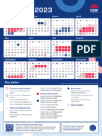 NSW SChool Calendar 2023 A4