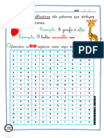 Os Adjetivos - Sopa de Letras e Graus Dos Adjetivos - 4.º Ano