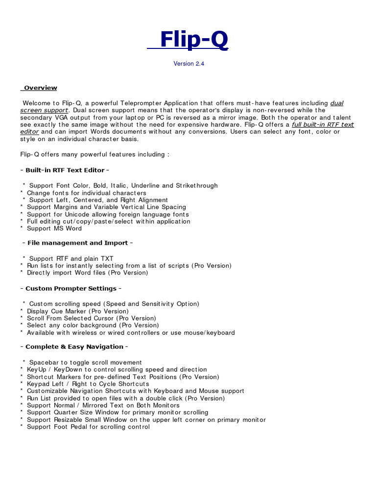 Prompter FLIPQ PDF Online And Offline Microsoft Word