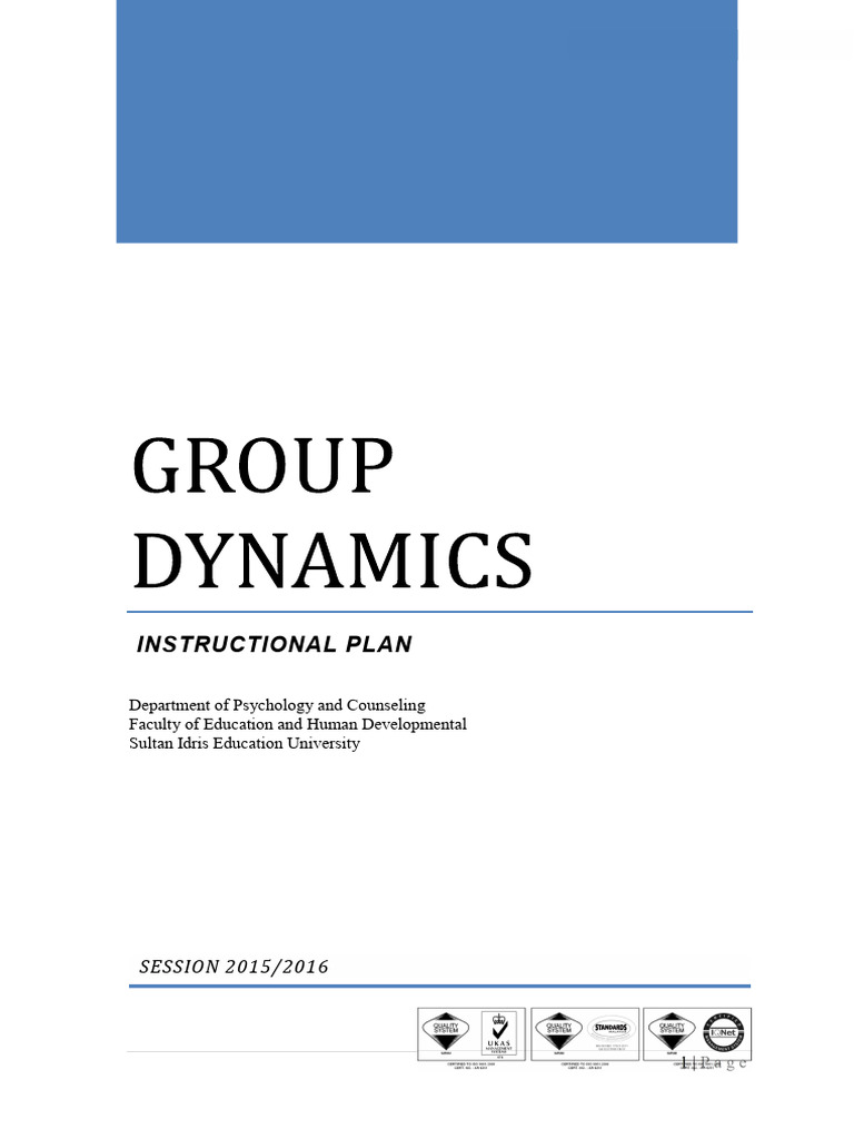Group Dynamics (KSR3503) Ri (07-02-2017) | PDF | Group Cohesiveness ...