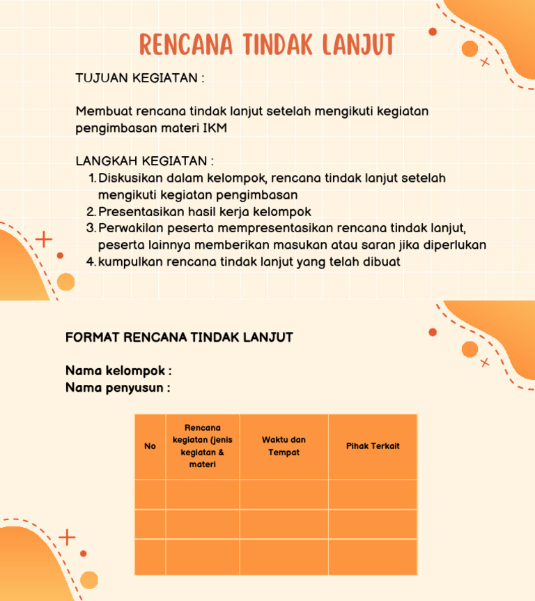 Rencana Tindak Lanjut Pengimbasan IKM | PDF | Karier & Perkembangan