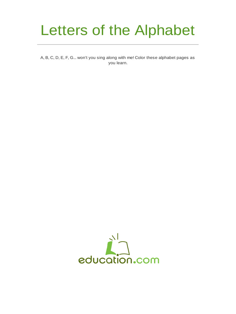 Alphabet Coloring | PDF | Written Communication | Writing