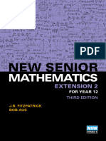 New Senior Mathematics Extension 2 For Year 12 (2019)