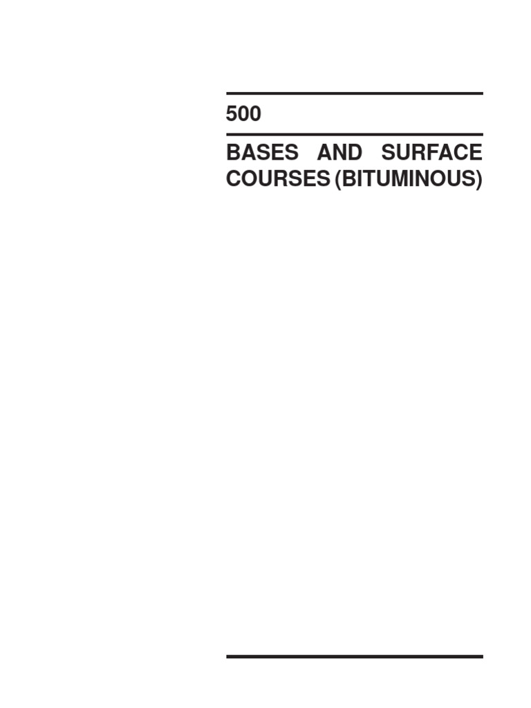 MORTH Guidelines for Bituminous Courses | PDF | Road Surface ...