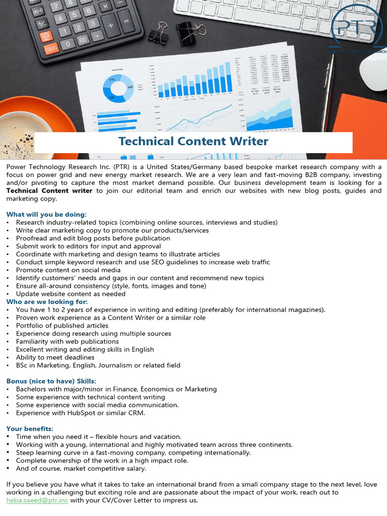 Technical Content Writer Opportunity | PDF