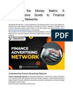 Mastering The Money Matrix - A Comprehensive Guide To Finance Advertising Networks