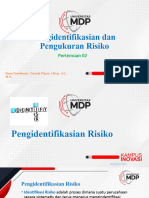 Pengidentifikasian Dan Pengukuran Risiko: Pertemuan 02