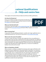 Pearson Vocational Qualifications Faqs and Centre Fees