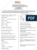 Lista de Exercicio - Matemática - 7º Ano 2 Bimestre