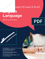 Oxfordaqa International As and A Level English Language Specification