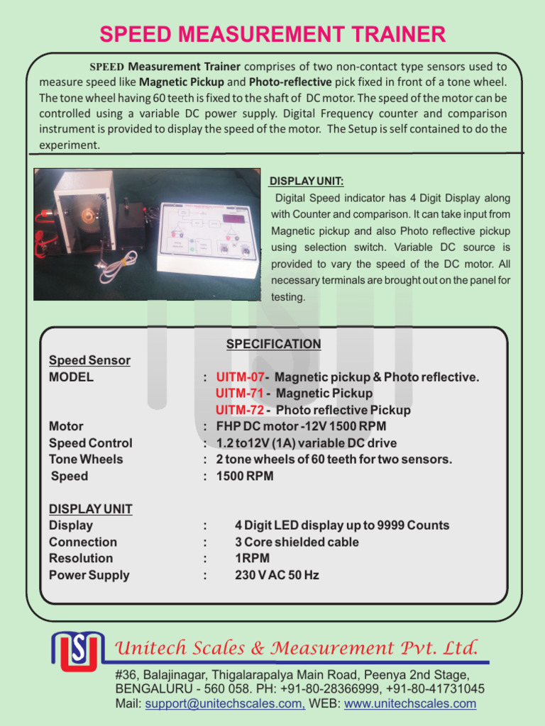 Motor Speed Measurement Trainer | PDF | Computers | Technology ...