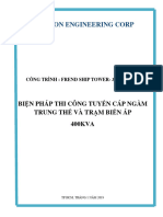 BIỆN PHÁP THI CÔNG 31 LÊ DUẨN - TBA 400KVA