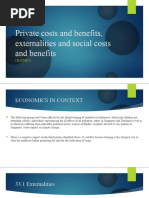 Chapter 33 - Private Costs and Benefits, Externalities and Social Costs and Benefits